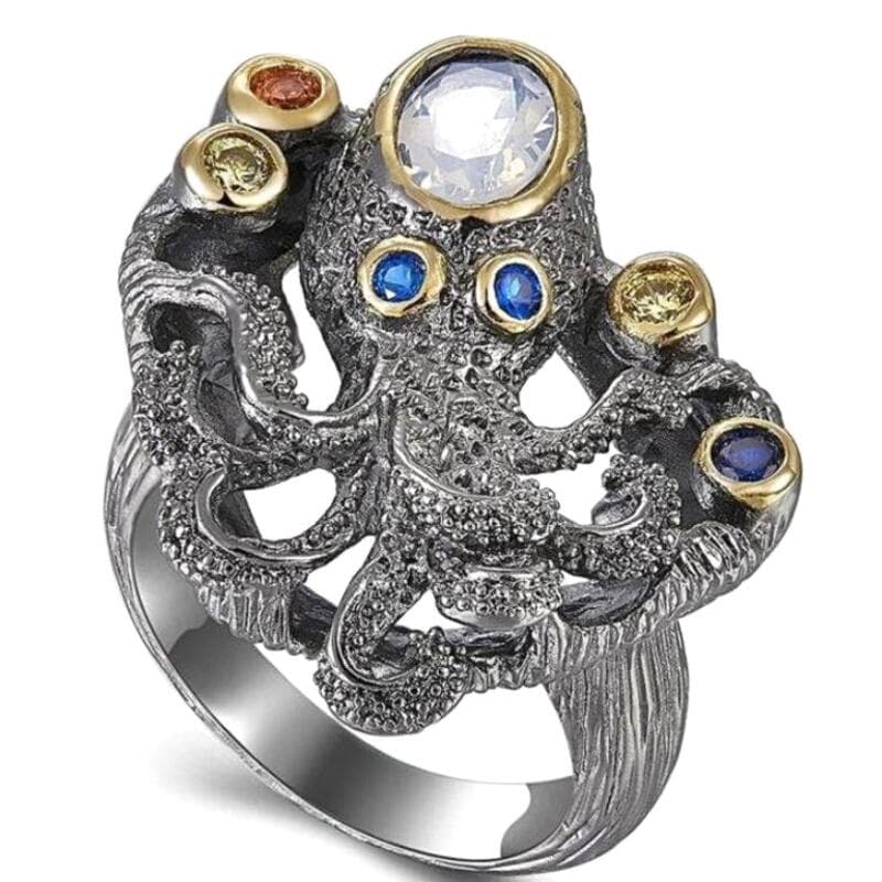 Bague Steampunk Pieuvre