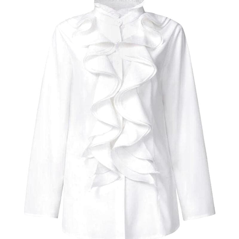 Blouse Victorienne Col Volanté Femme