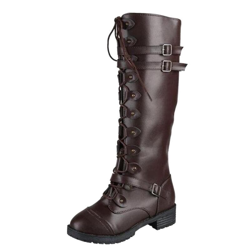 Bottes Steampunk Marron en PU