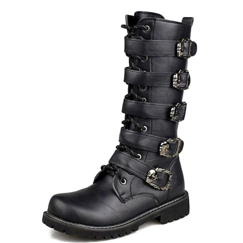 Bottes Steampunk en PU Homme