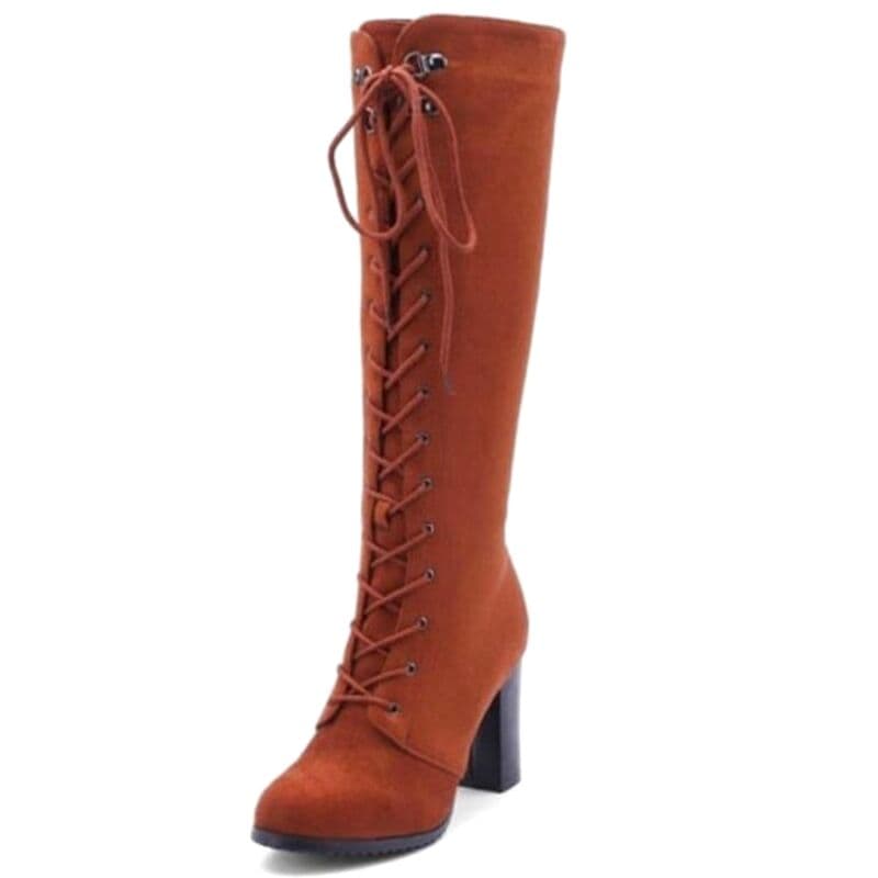 Bottes Hautes à Lacets pour Femme