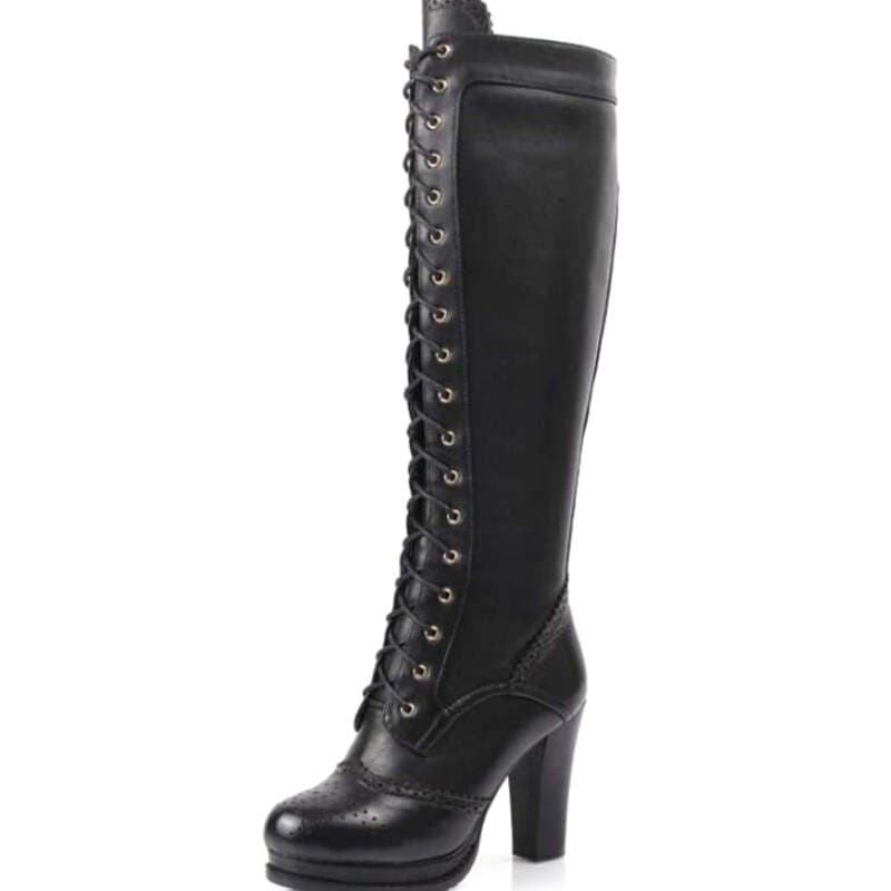 Bottes Victoriennes en Cuir & Simili