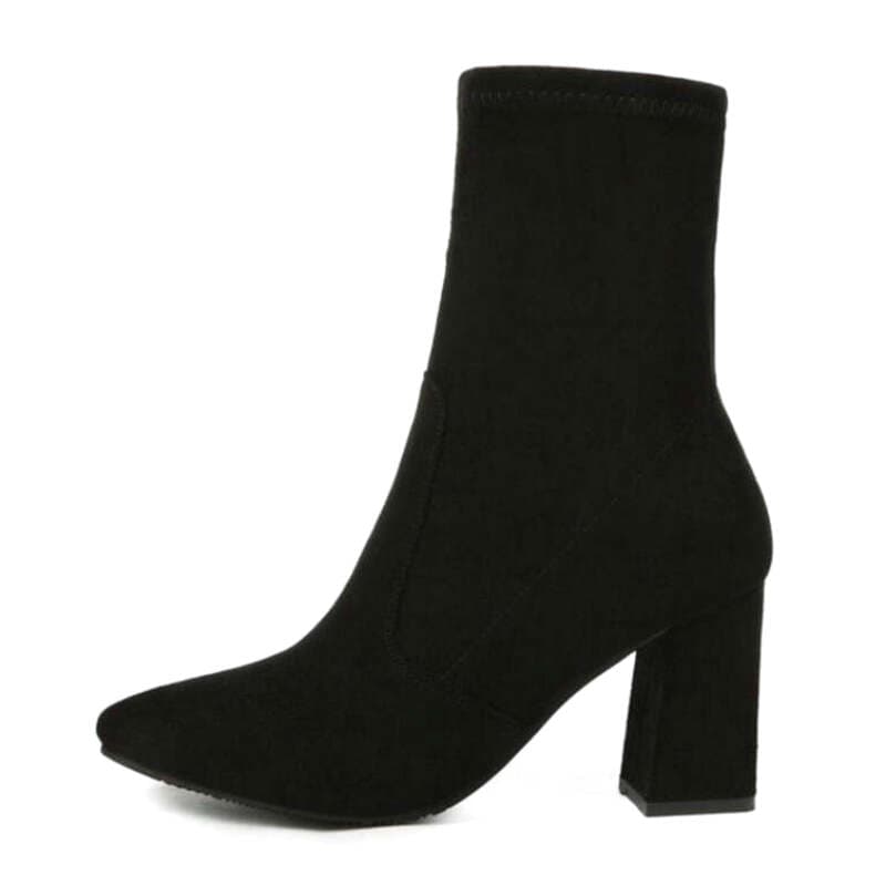 Bottines à Talon en Daim