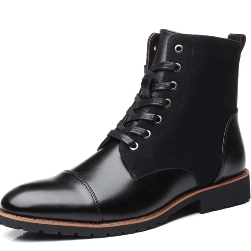 Bottines Noires à Lacets