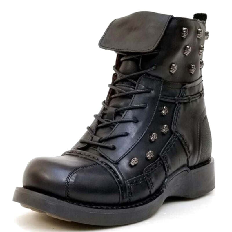 Bottines Moto pour Homme en Cuir