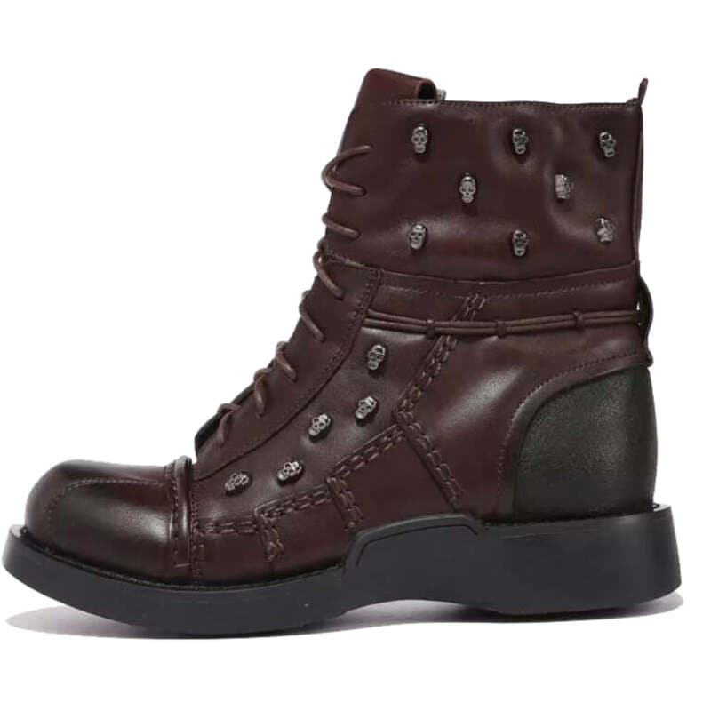 Bottines Moto Marron