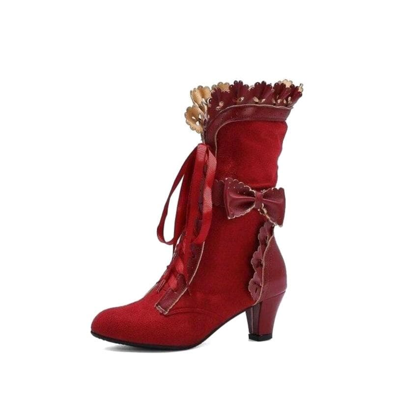 Bottines Steampunk Rouge