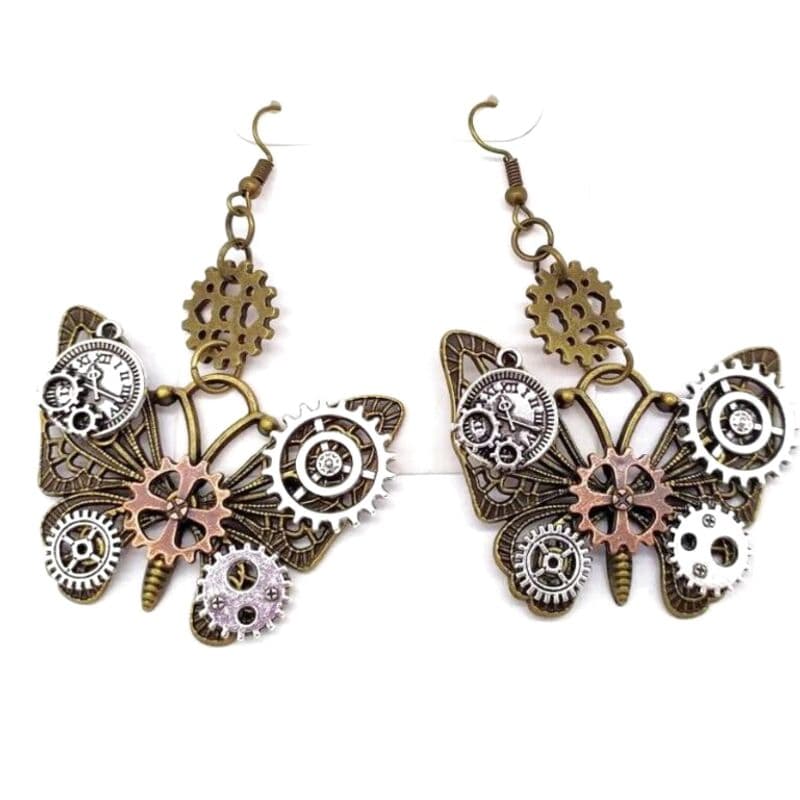 Boucles d'Oreilles Pendantes Steampunk