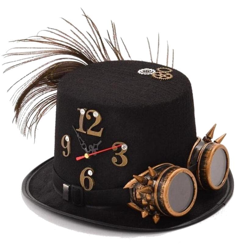 Chapeau Steampunk Avec Plume