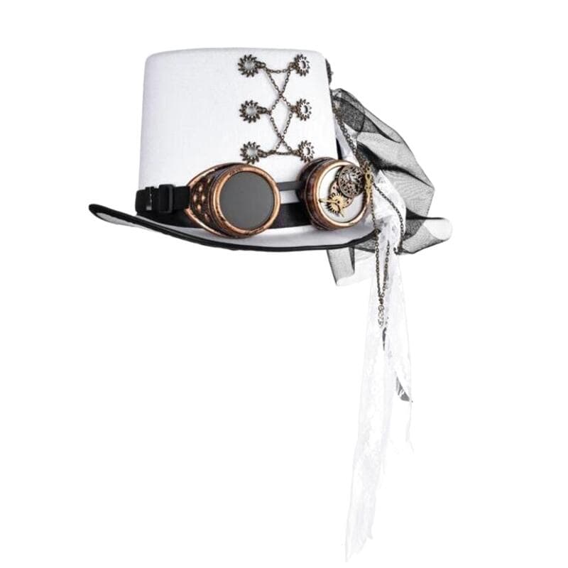 Chapeau Steampunk Blanc