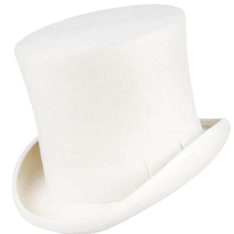 Chapeau Haut de Forme Blanc