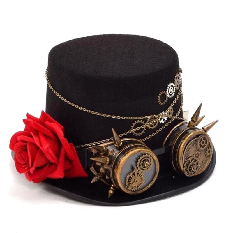 Chapeau Steampunk Haut de Forme pour Femme