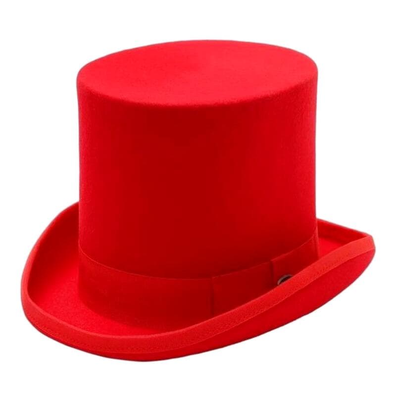 Chapeau Haut de Forme Rouge
