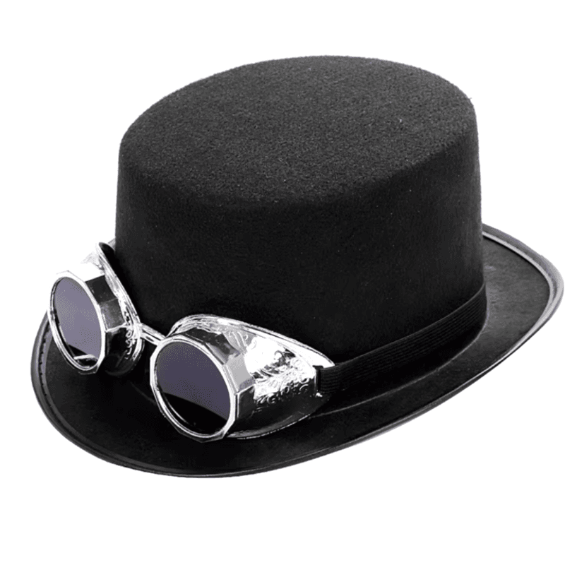Chapeau Steampunk Avec Lunettes de Soudure