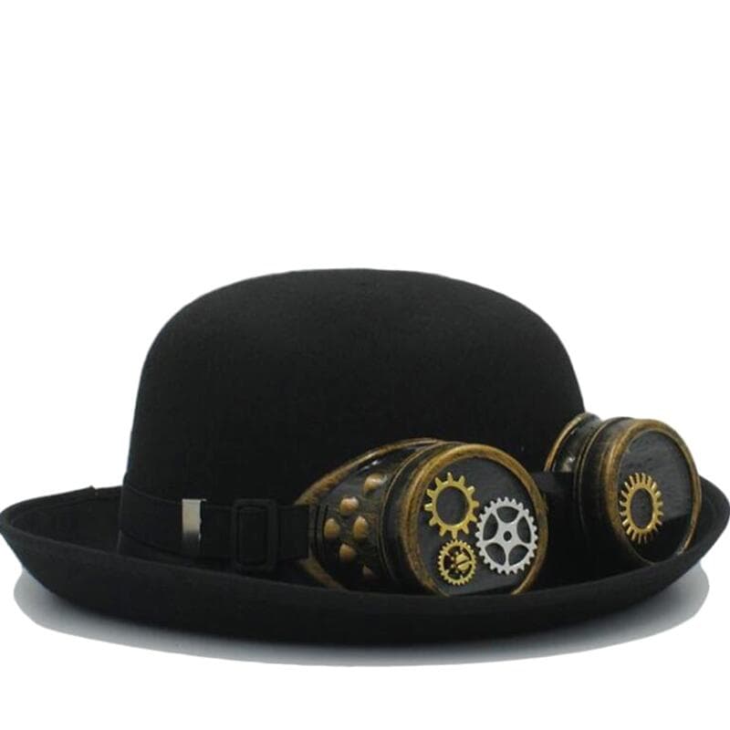 Chapeau Melon avec Lunettes Intégrées