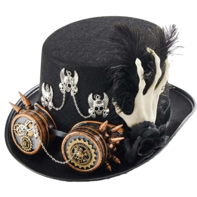 Chapeau Steampunk Tête de Mort