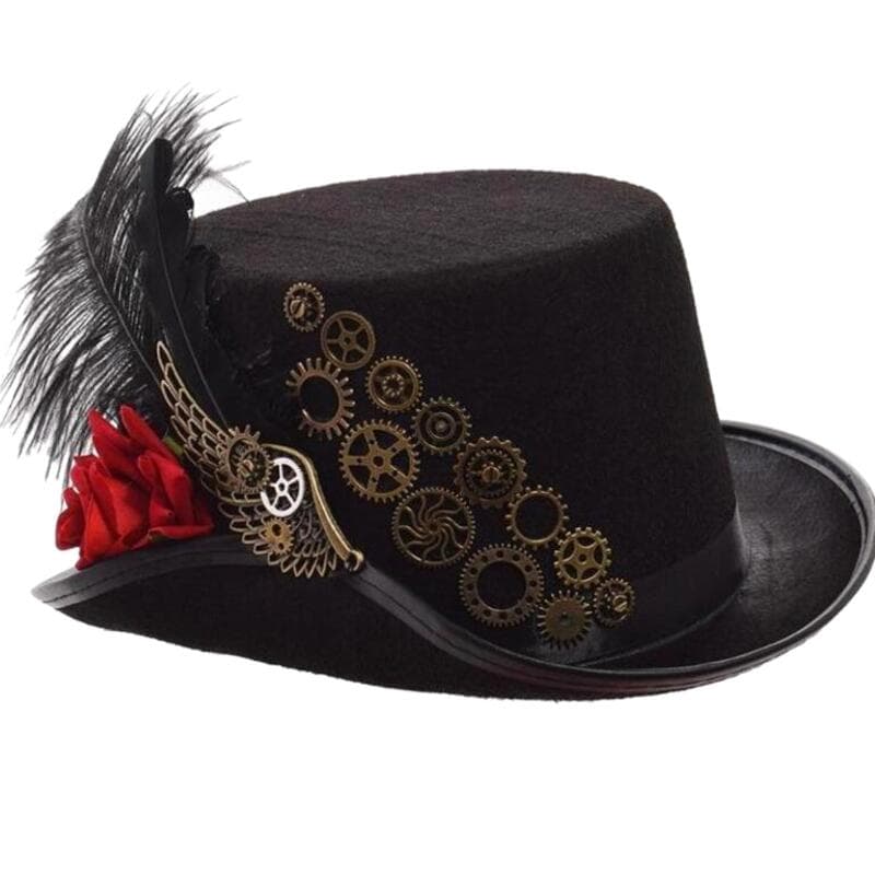 Chapeau Victorien Avec Plume