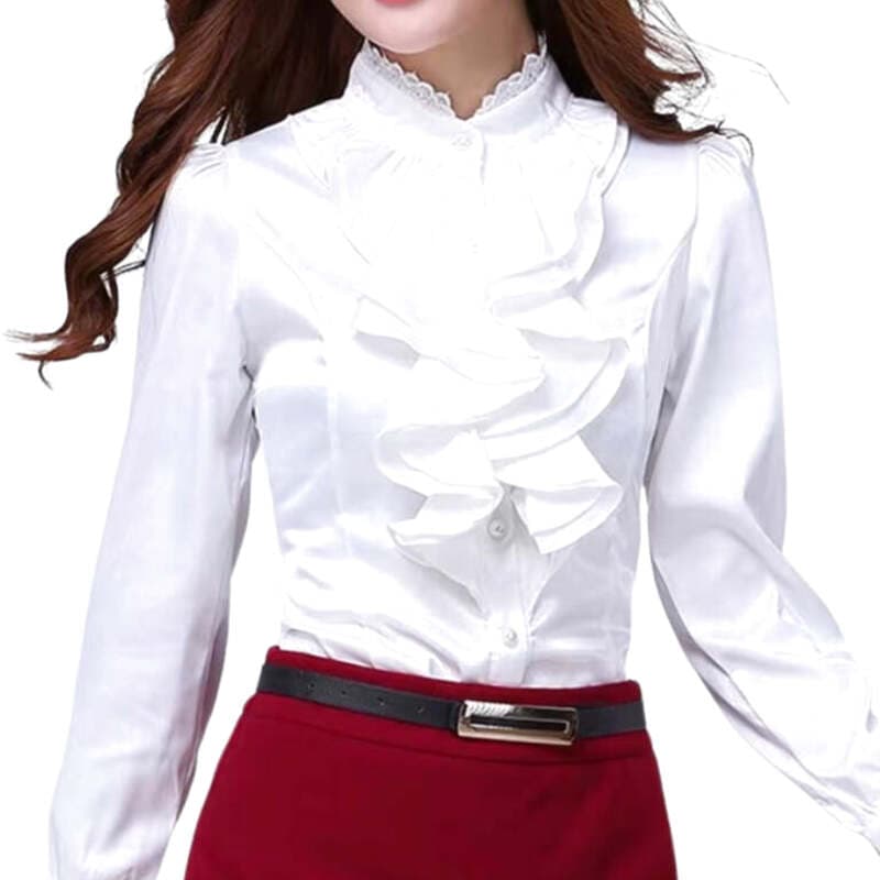Chemisier Col Jabot Femme