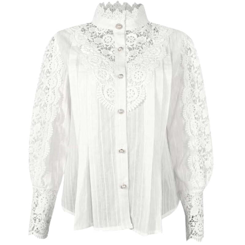 Chemisier Dentelle Col Victorien
