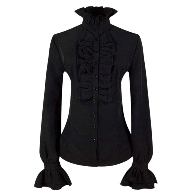Chemise Victorienne avec Volant Femme