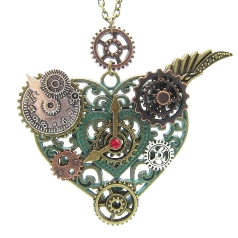 Collier Steampunk Coeur