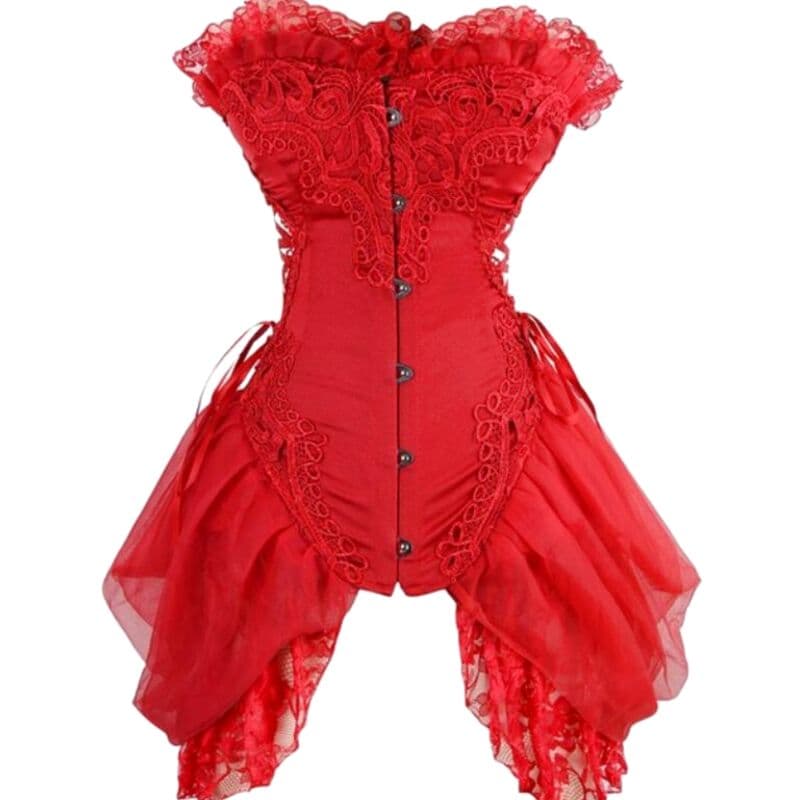 Corset Rétro Rouge pour Femme