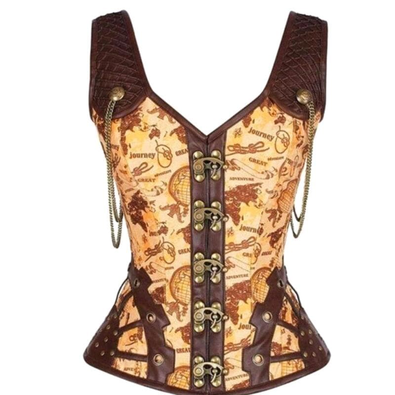 Corset Steampunk Doré