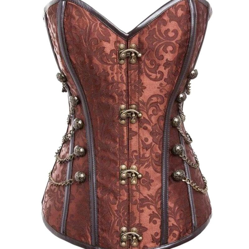 Corset Steampunk Marron
