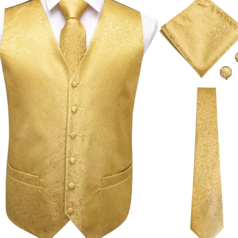 Gilet Costume Homme Jaune
