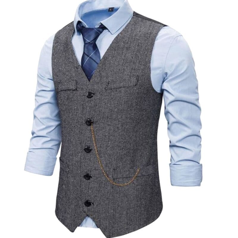 Gilet de Costume Homme avec Chaîne