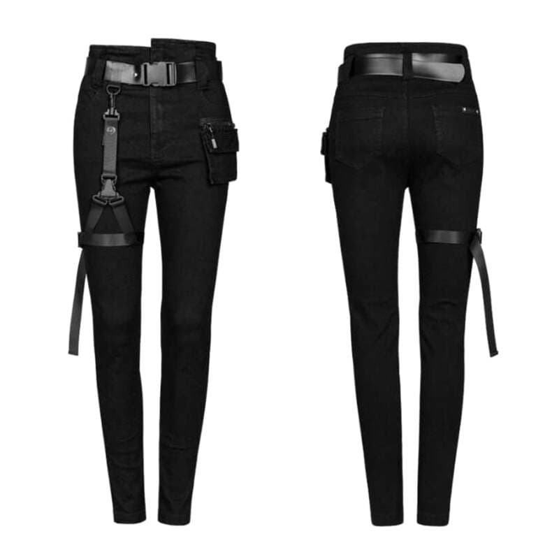 Jean Steampunk Gothique Femme