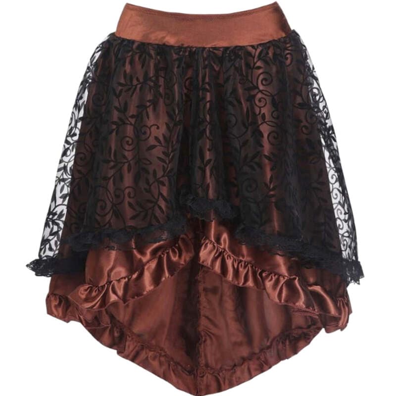 Jupe Courte Marron Steampunk