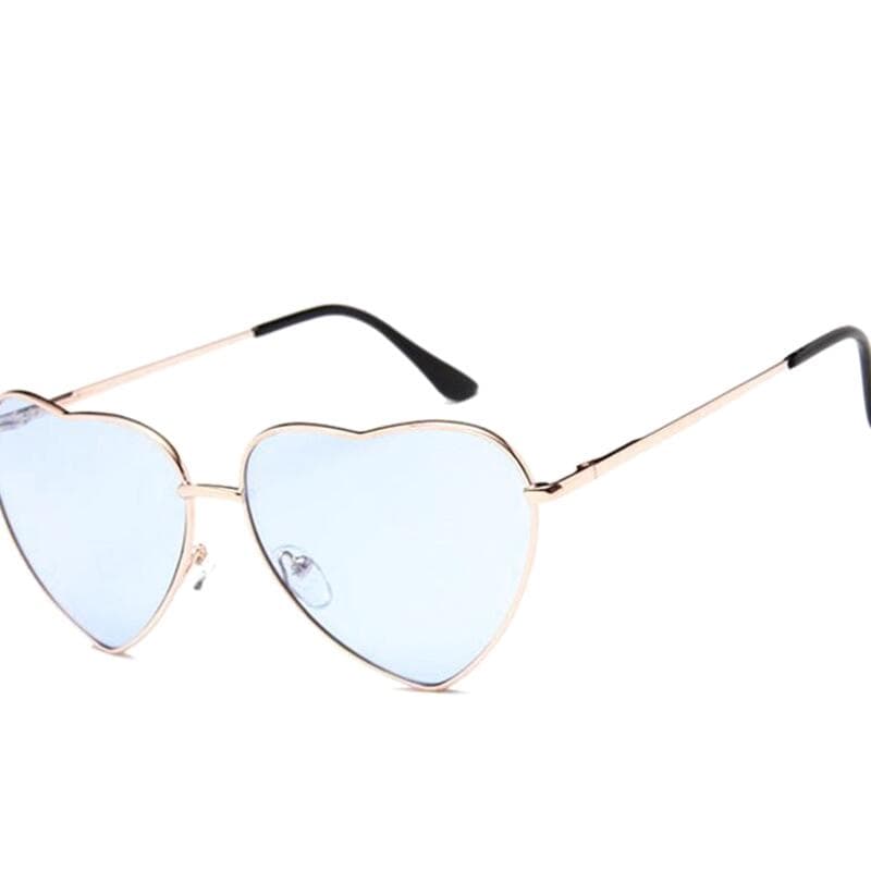 Lunettes de Soleil Cœur Bleues