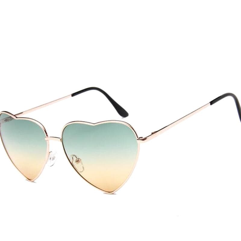 Lunettes de Soleil Cœur Vert
