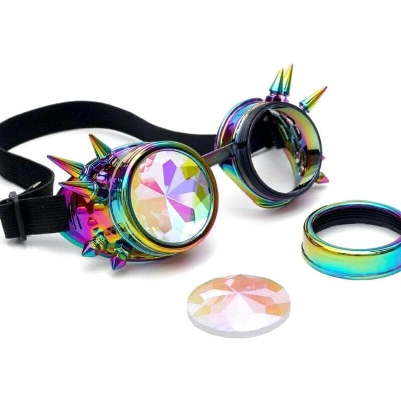 Lunettes Kaléidoscope Steampunk avec Rivets