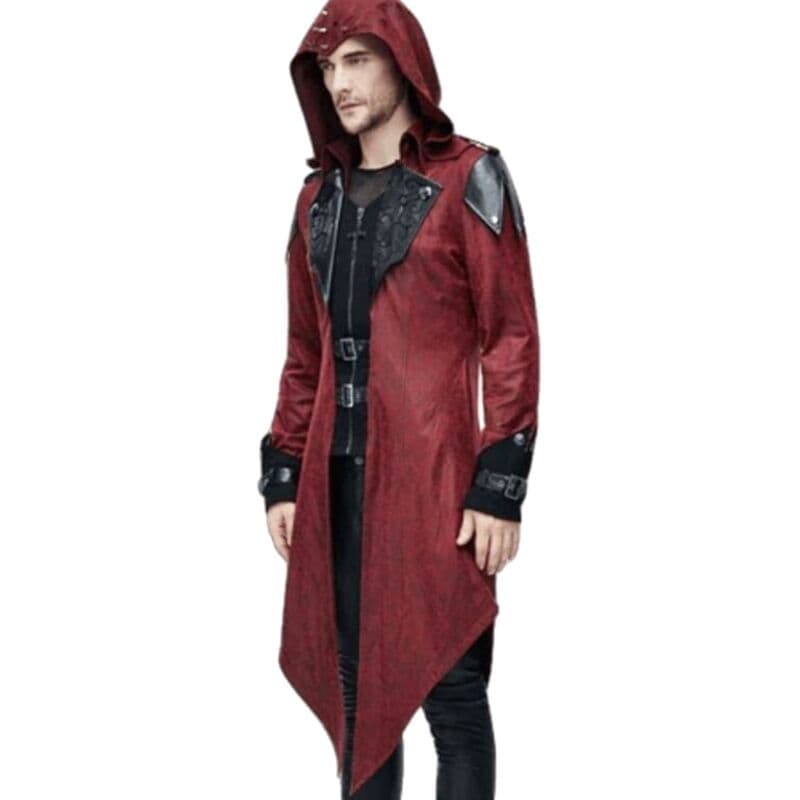 Manteau Gothique Homme Rouge