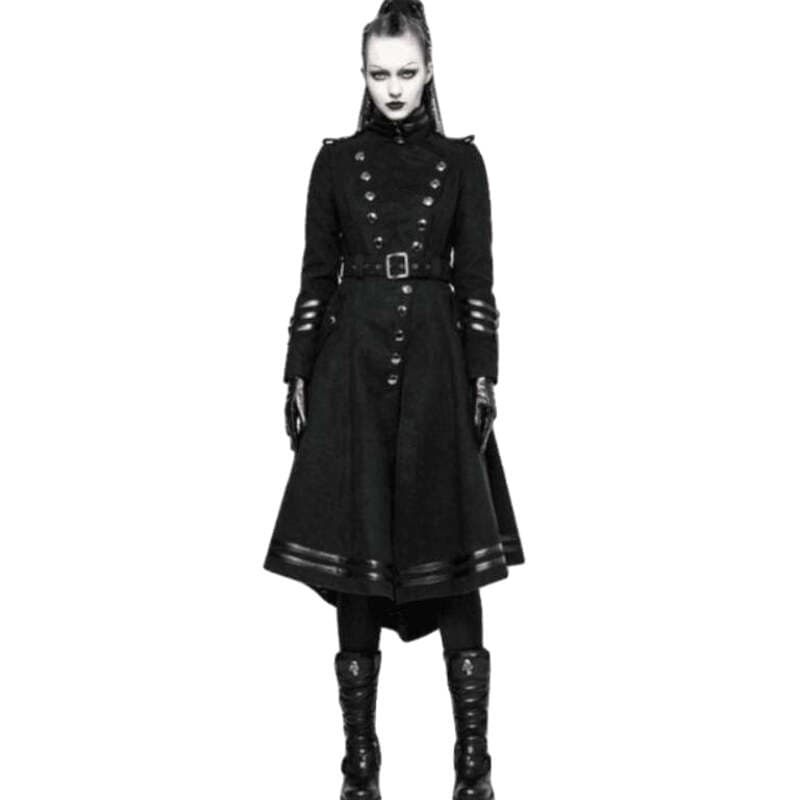 Manteau Long Noir Gothique Femme