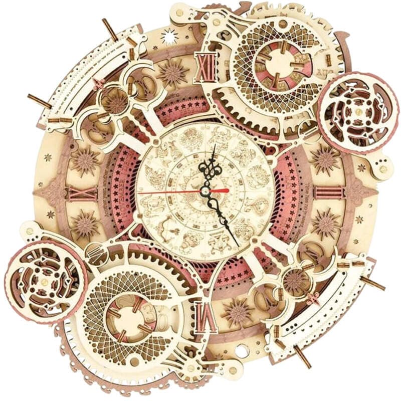 Maquette en Bois Horloge Animée