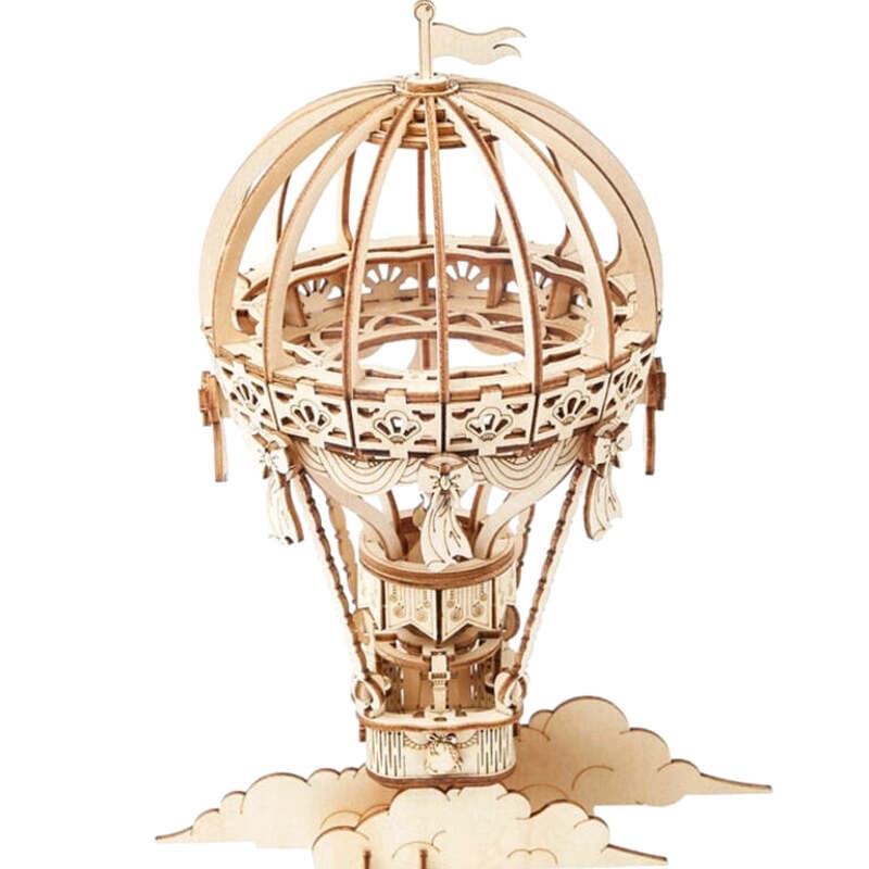 Maquette Steampunk Montgolfière Bois