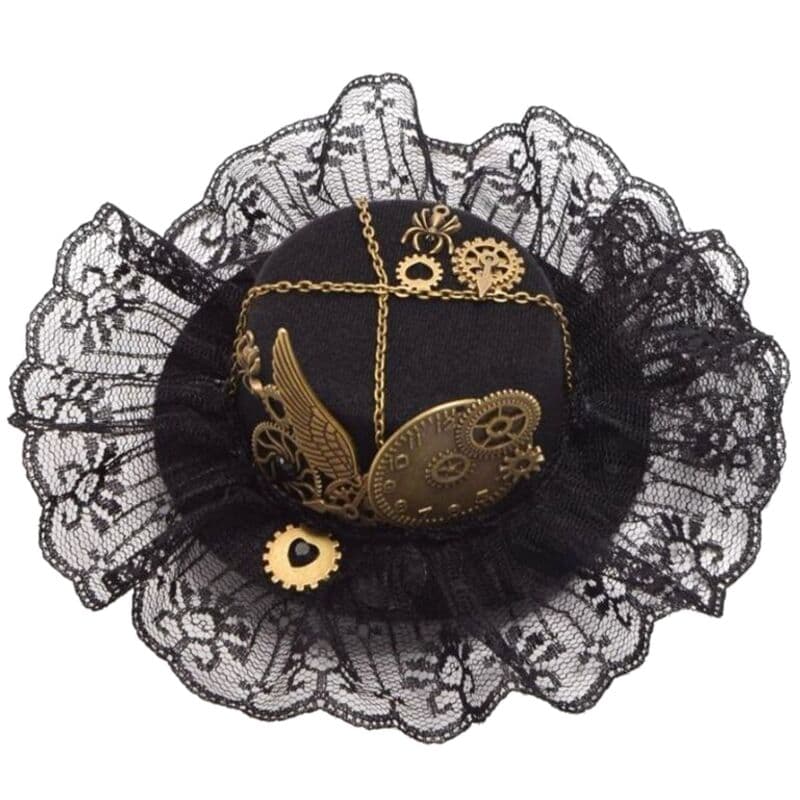 Mini Chapeau Victorien avec Dentelle