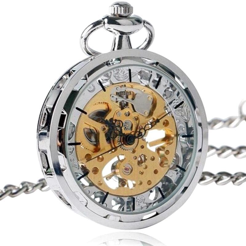 Montre à Gousset avec Mécanisme Apparent