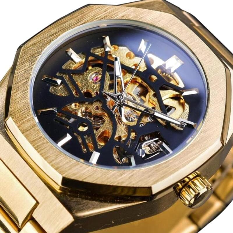 Montre Steampunk Cadran Hexagonal