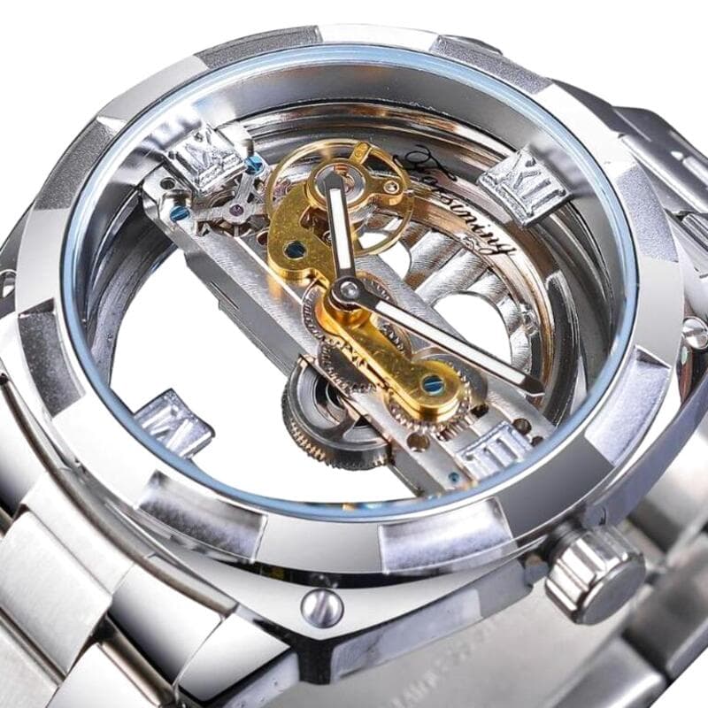 Montre Steampunk Cadran Transparent