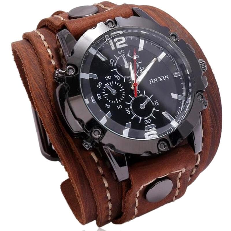 Montre Bracelet de Force en Cuir