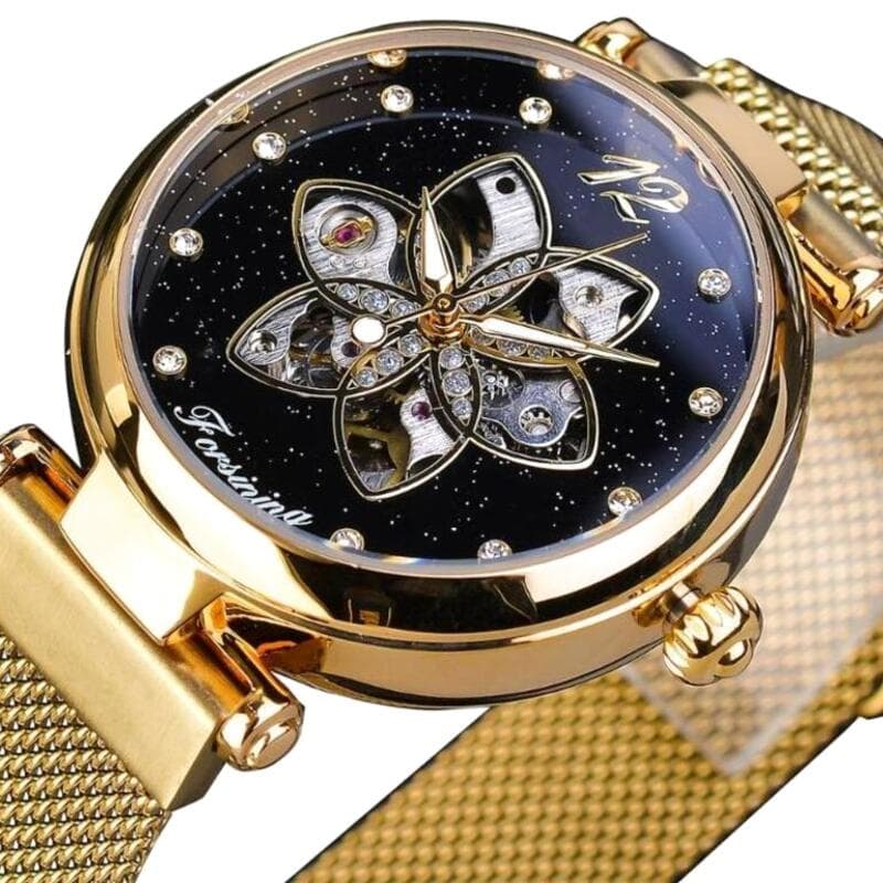 Montre Steampunk Femme Dorée