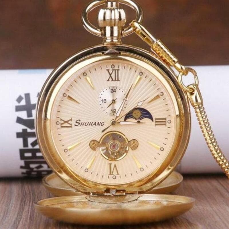 Montre à Gousset Steampunk Double Clapet
