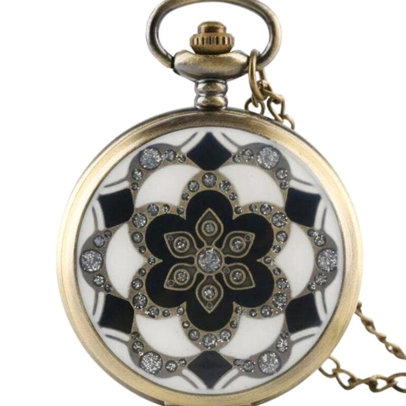 Montre à Gousset Steampunk Fleurs