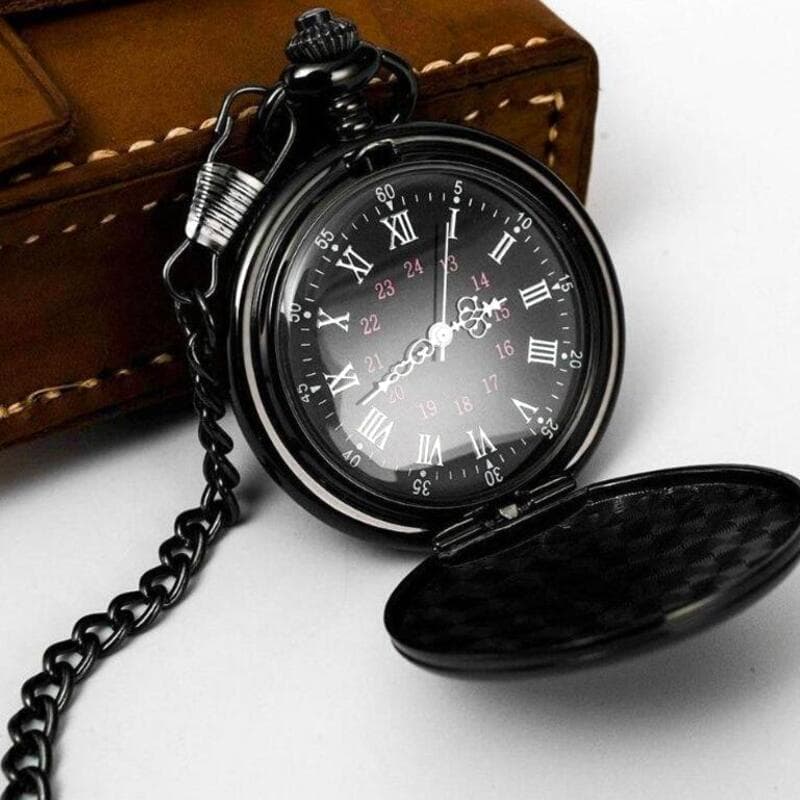 Montre à Gousset Noire Pour Homme