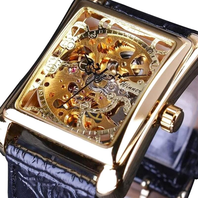 Montre Squelette Rectangulaire Homme