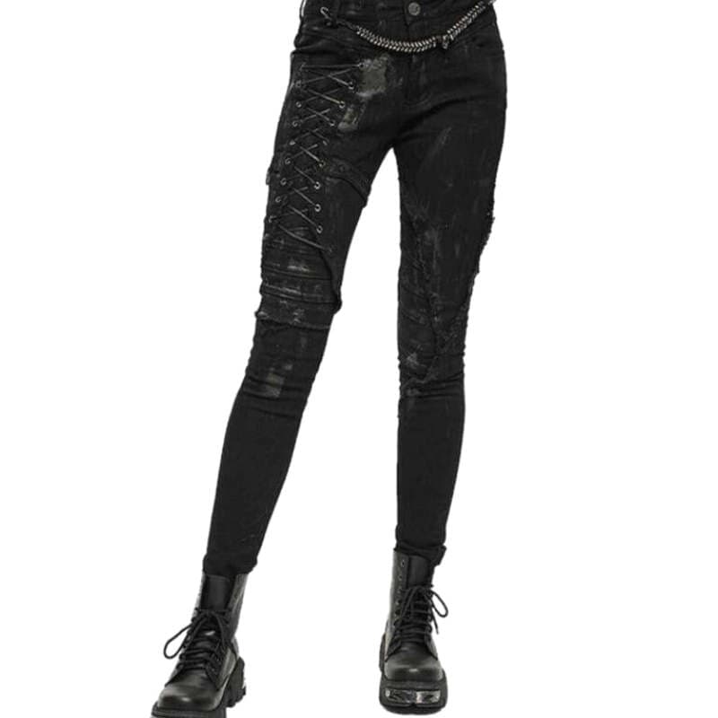 Pantalon Steampunk Rock Femme